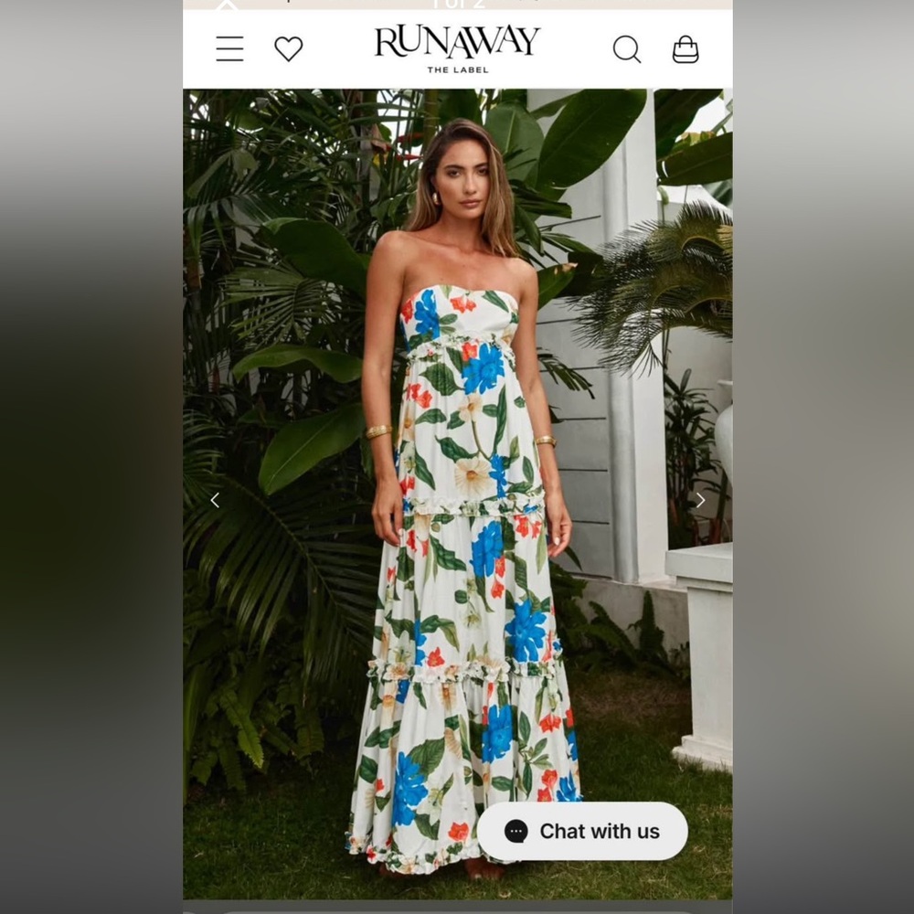 Daria Maxi White Floral Dress